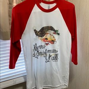 Christmas baseball tee
